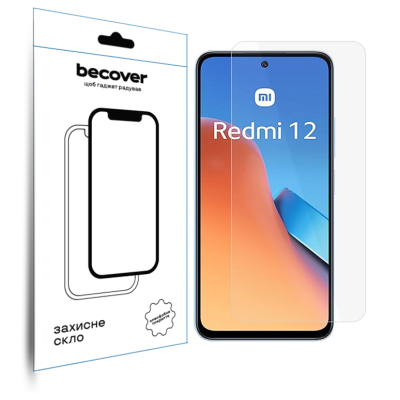 Скло захисне BeCover Xiaomi Redmi 12 3D Crystal Clear Glass (709609)