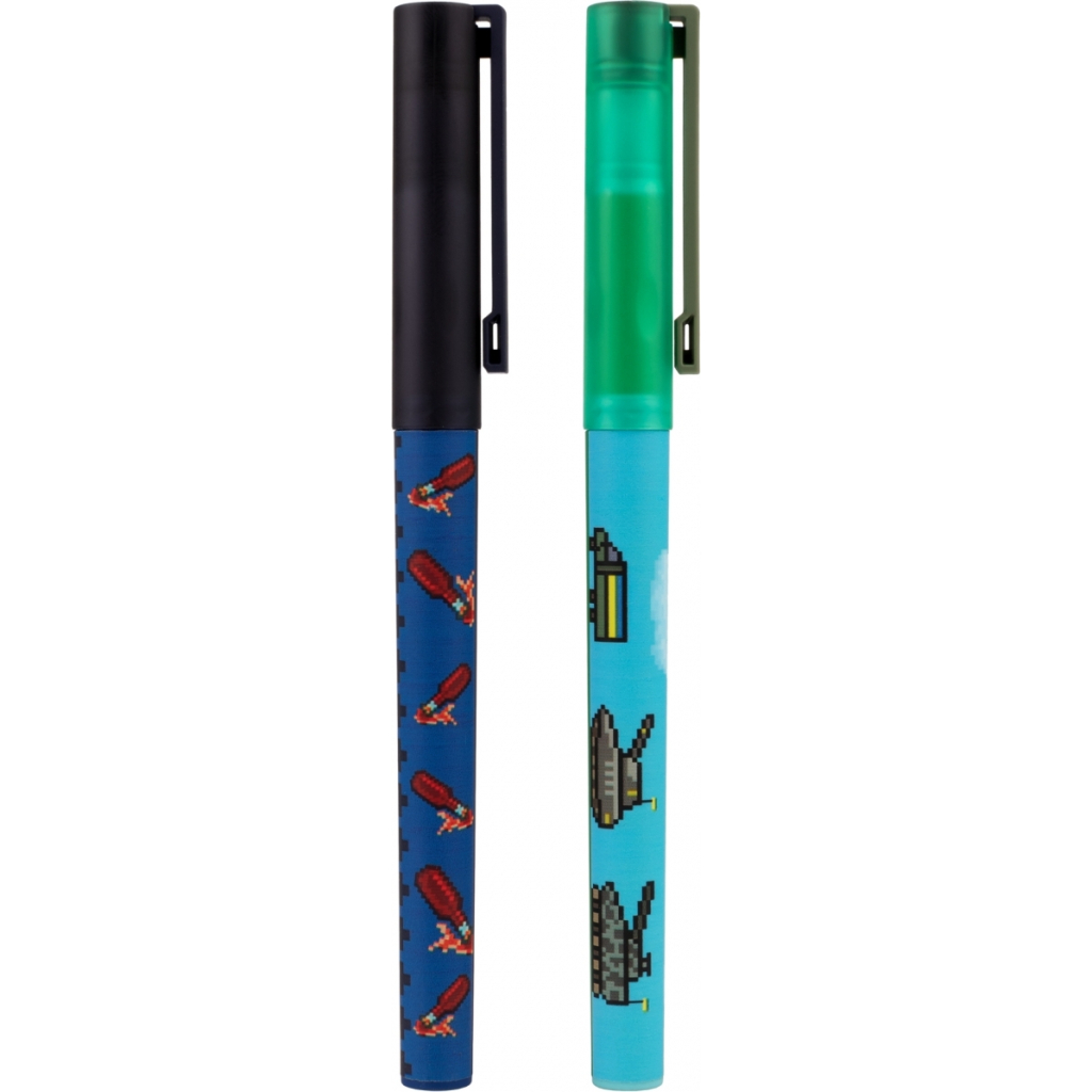 Ручка кулькова Yes 8bit UA Fire 0,7 мм синя (412116)