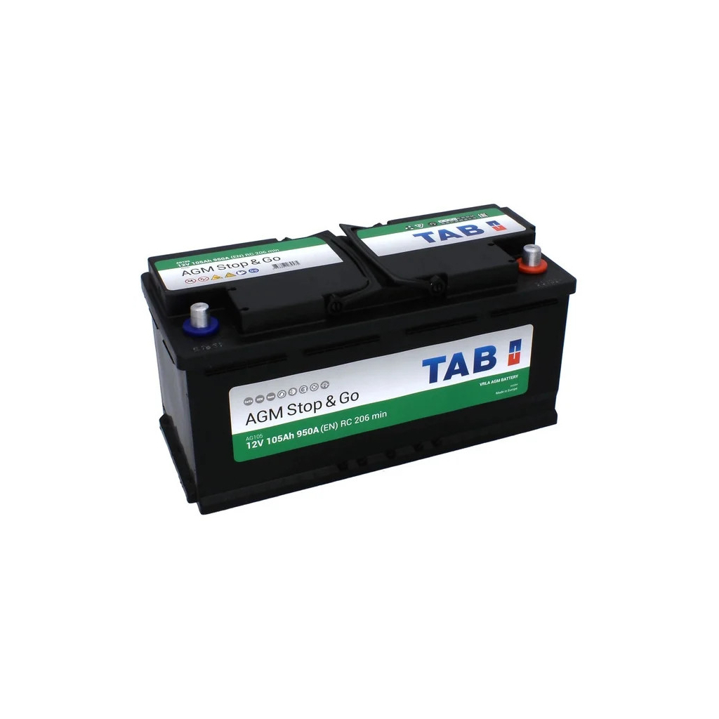 Акумулятор автомобільний TAB 105 Ah/12V AGM Euro (213 105) Акумулятор автомобільний TAB 105 Ah/12V AGM Euro (213 105)