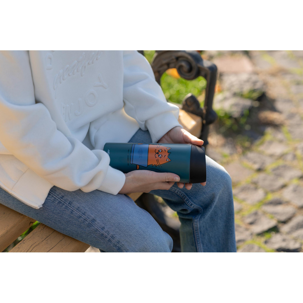 Термокружка Ardesto Coffee Тime Red Cat 450 мл Синя (AR2645CG) Термокружка Ardesto Coffee Тime Red Cat 450 мл Синя (AR2645CG)