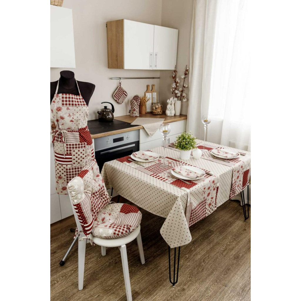 Скатертина Прованс Горох бордо Господиня 120х136 см (4823093451025) Скатертина Прованс Горох бордо Господиня 120х136 см (4823093451025)