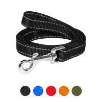 Dog Extreme nylon double leash W 14 mm L 122 cm black (43001)
