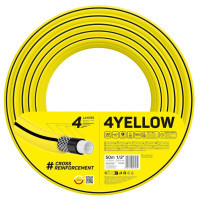Hose for watering Cellfast 4YELLOW 1/2", 50m, 4 layers, up to 20bar -10...+50°C (10-502)