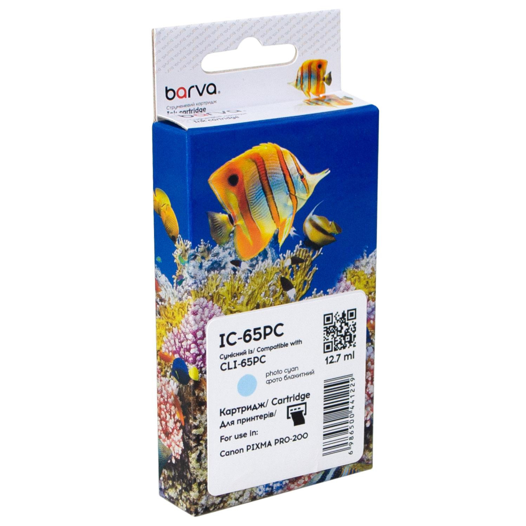 Картридж Barva Canon CLI-65PC (4220C001) 375sh, light cyan (IC-65PC) Картридж Barva Canon CLI-65PC (4220C001) 375sh, light cyan (IC-65PC)