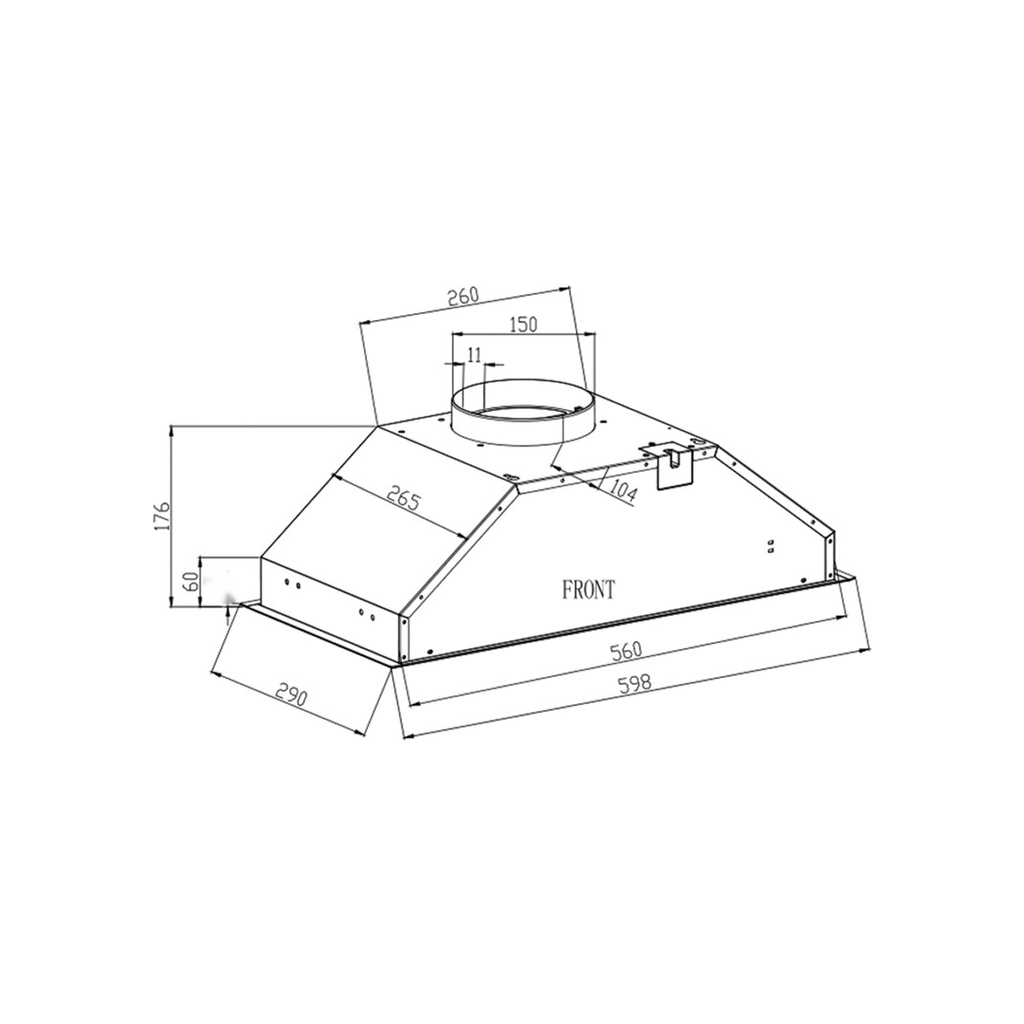 Витяжка кухонна Interline SMART S BL A/60/T Витяжка кухонна Interline SMART S BL A/60/T