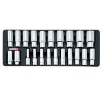 Набір торцевих головок Toptul довгих 1/2" 8-32мм 22шт. (у ложементі) (GAAT2202)