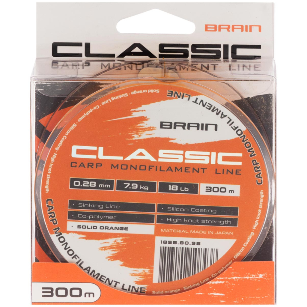 Волосінь Brain Classic Carp Line (solid orange) 300m 0.28mm 18lb 7.9kg (1858.80.98) Волосінь Brain Classic Carp Line (solid orange) 300m 0.28mm 18lb 7.9kg (1858.80.98)