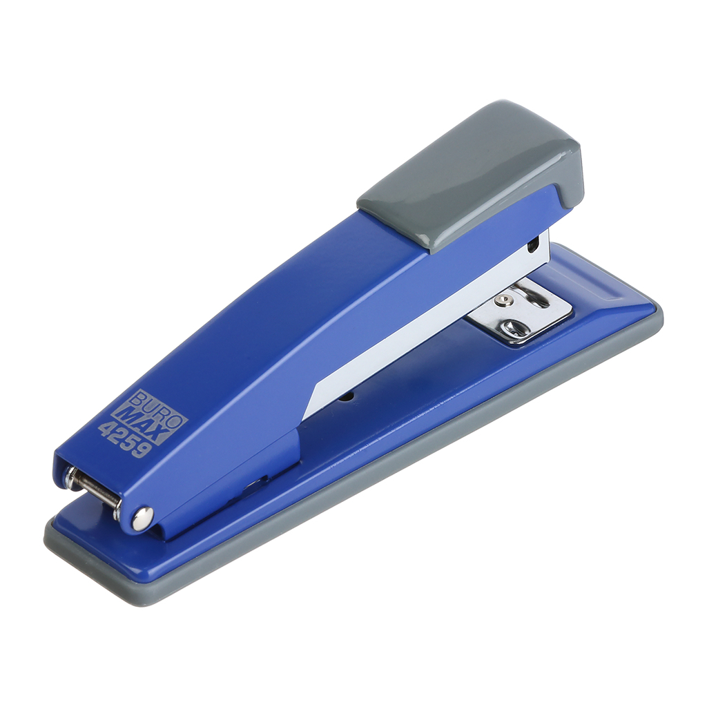 Степлер Buromax металевий, JOBMAX, 20 аркушів, (скоби №24; 26), 112 х 44 х 34 мм, синій (BM.4259-02)