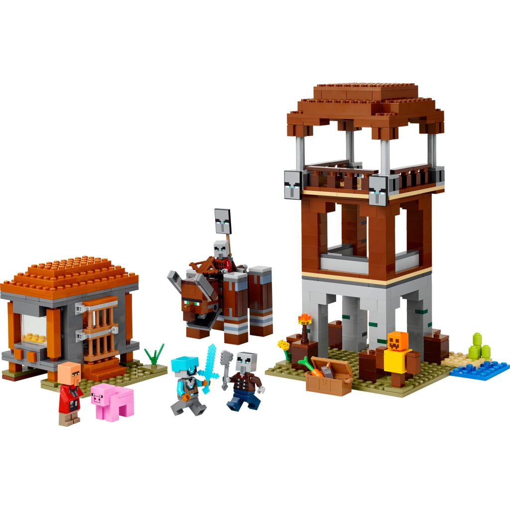 Конструктор LEGO Minecraft Аванпост розбійників та спустошувач (21278)
