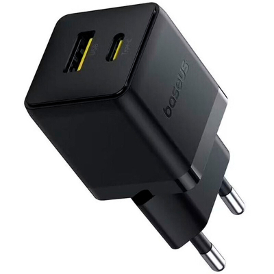 Зарядний пристрій Baseus Palm Fast Charger C+U 30W cluster black (P1011160A113-00)