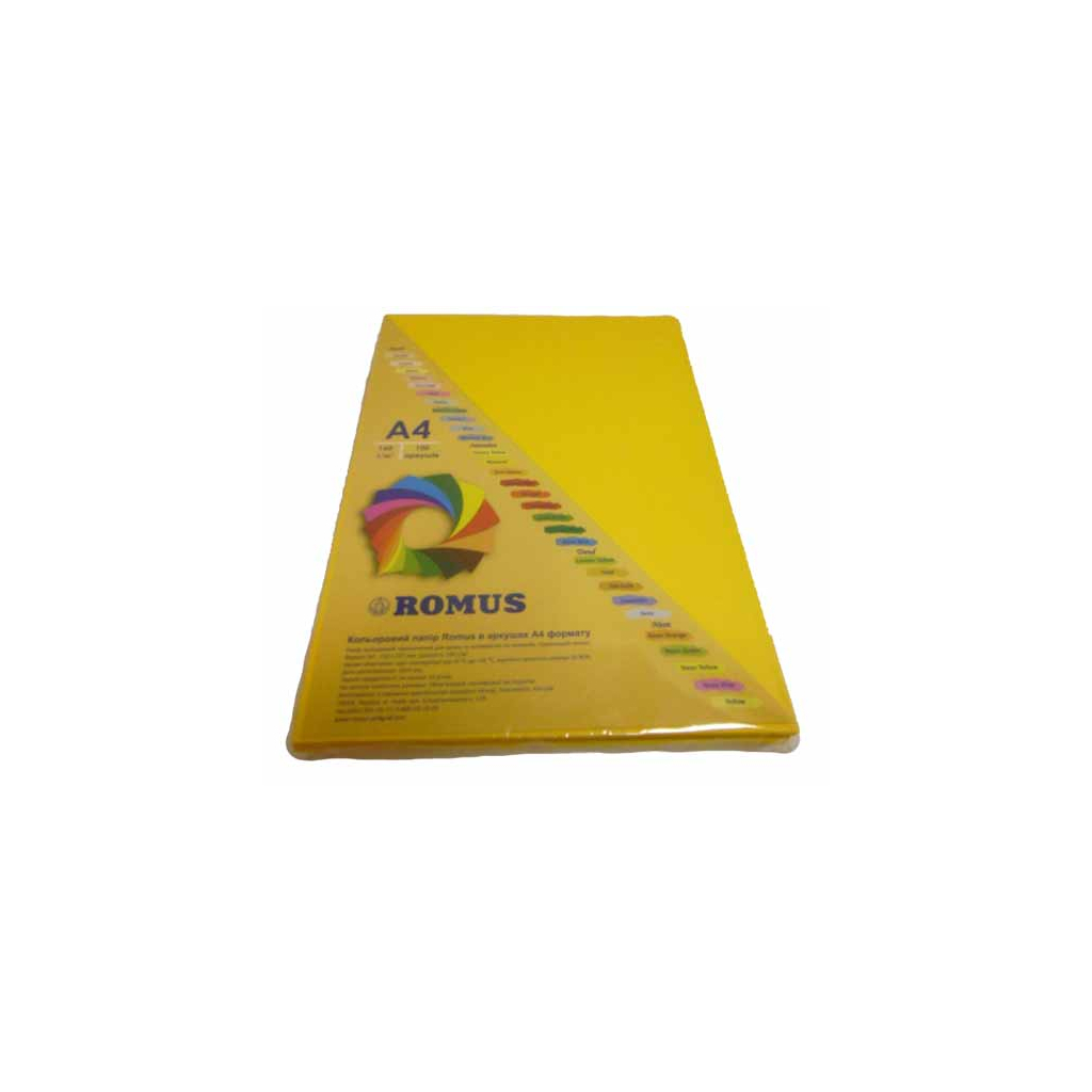 Папір Romus A4 160 г/м2 100c, yellow sunny (R50843)