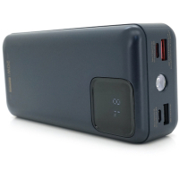 Батарея універсальна Remax 30000mAh, 22.5W, USB+Type-C, with cables Lighting+Type-C, Black (RPP-550)