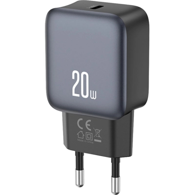 Зарядний пристрій XO USB-C PD20W Black (L153.black)