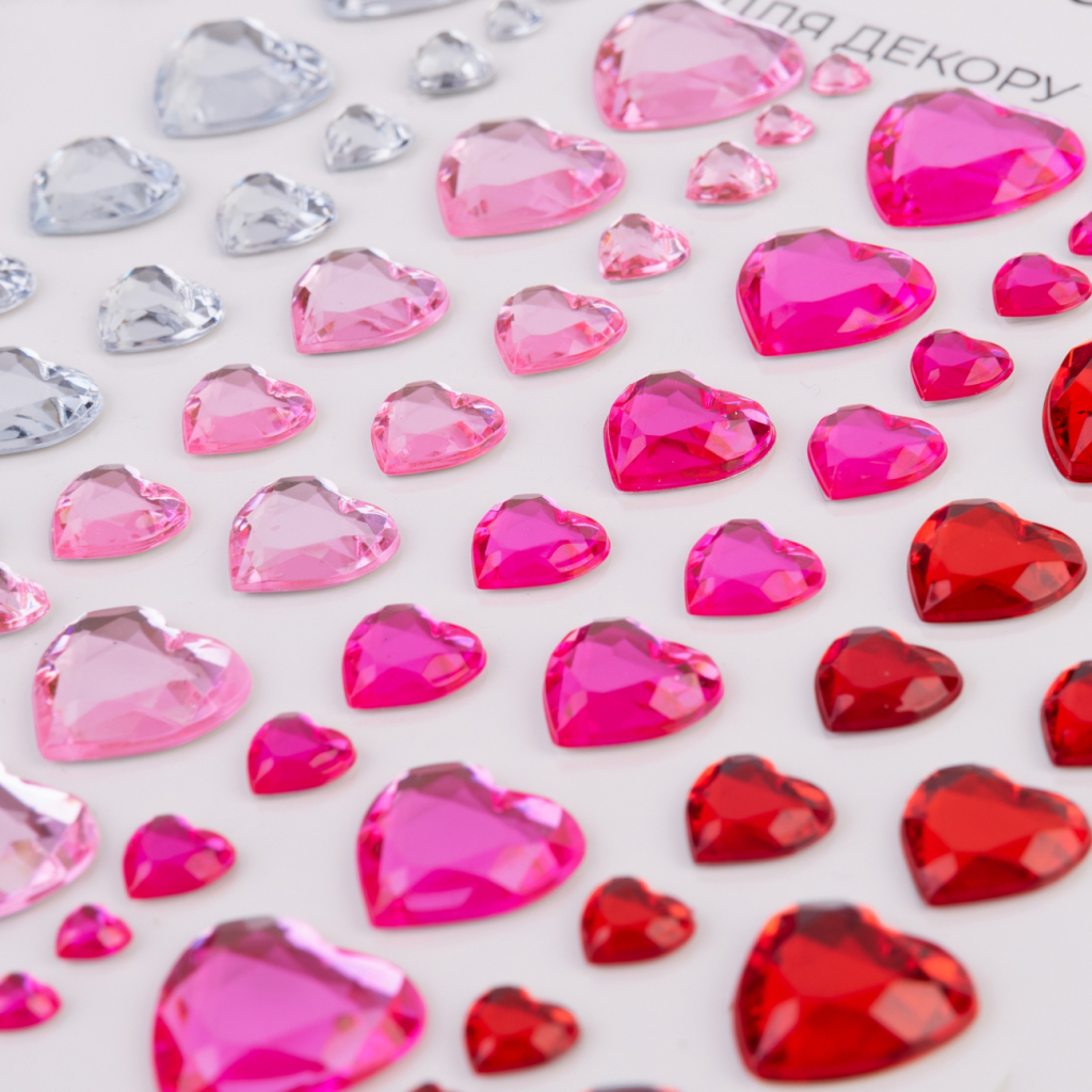 Набір для творчості Santi Серця, аплікація зі страз самоклеючих,9х10 см (743031) Набір для творчості Santi Серця, аплікація зі страз самоклеючих,9х10 см (743031)