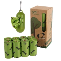 Bags for dogs Lapka 8 rolls x 15 pcs + container (LPK-34)