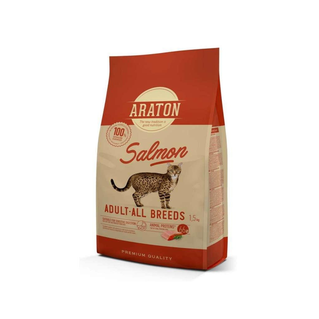Сухий корм для кішок ARATON SALMON Adult All Breeds 1.5 кг (ART47478) Сухий корм для кішок ARATON SALMON Adult All Breeds 1.5 кг (ART47478)