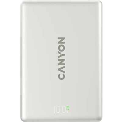 Батарея універсальна Canyon 10000mAh OnPower 511 PD20W Magnetic wireless MagSafe Grey (CNS-CPB511G)