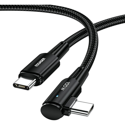 Дата кабель USB-C to USB-C 1.0m 100W black Essager (EXCTT1-CGWT01)