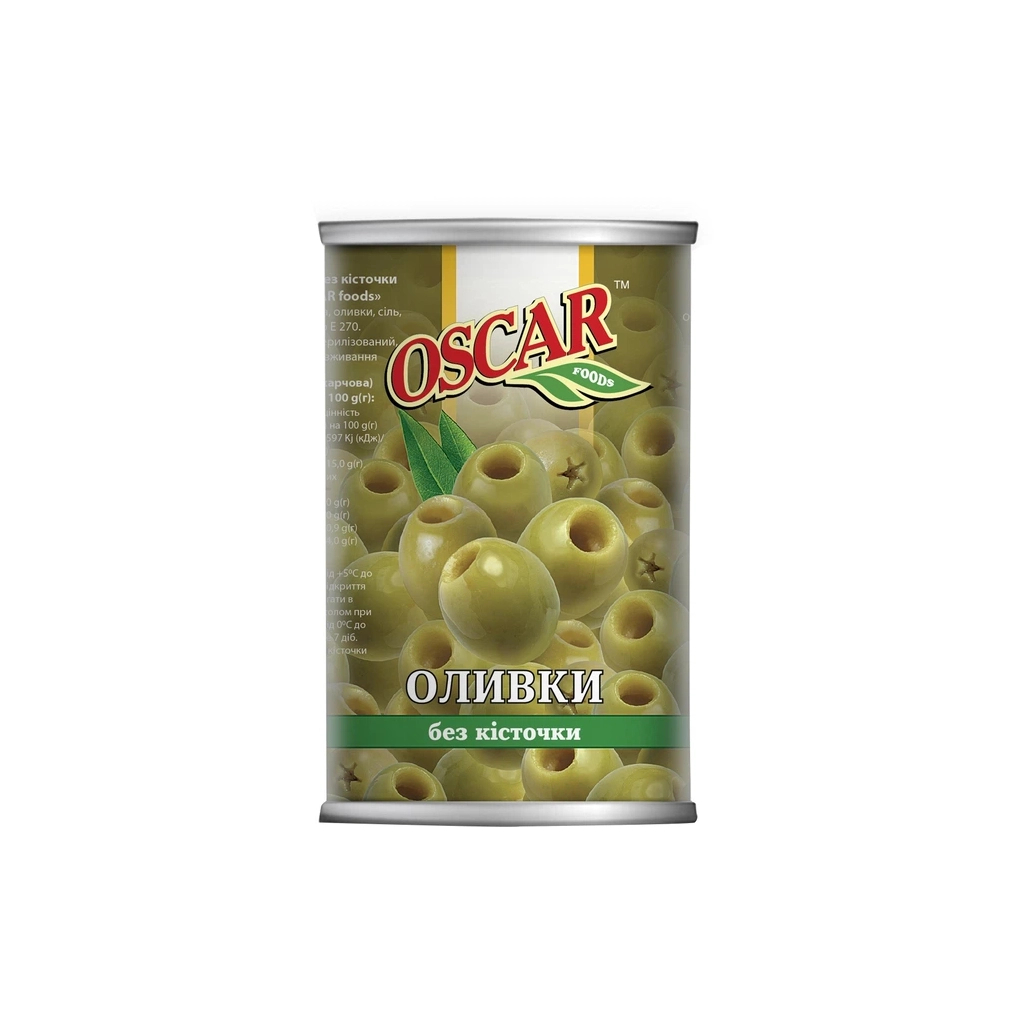 Овочева консервація Oscar foods Оливки без кісточки 300 г (8413552051314)