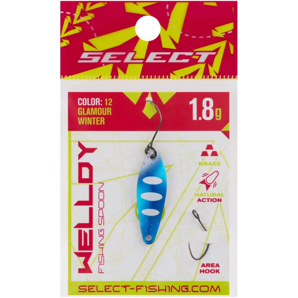 Блешня Select Welldy 1.8g 31mm 12 Glamour Winter (1870.80.89) Блешня Select Welldy 1.8g 31mm 12 Glamour Winter (1870.80.89)
