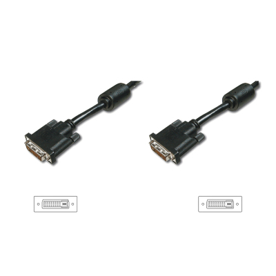 Кабель мультимедійний DVI M to DVI M 3.0m 24+1pin 2560x1600 30Hz black Digitus (AK-320101-030-S)