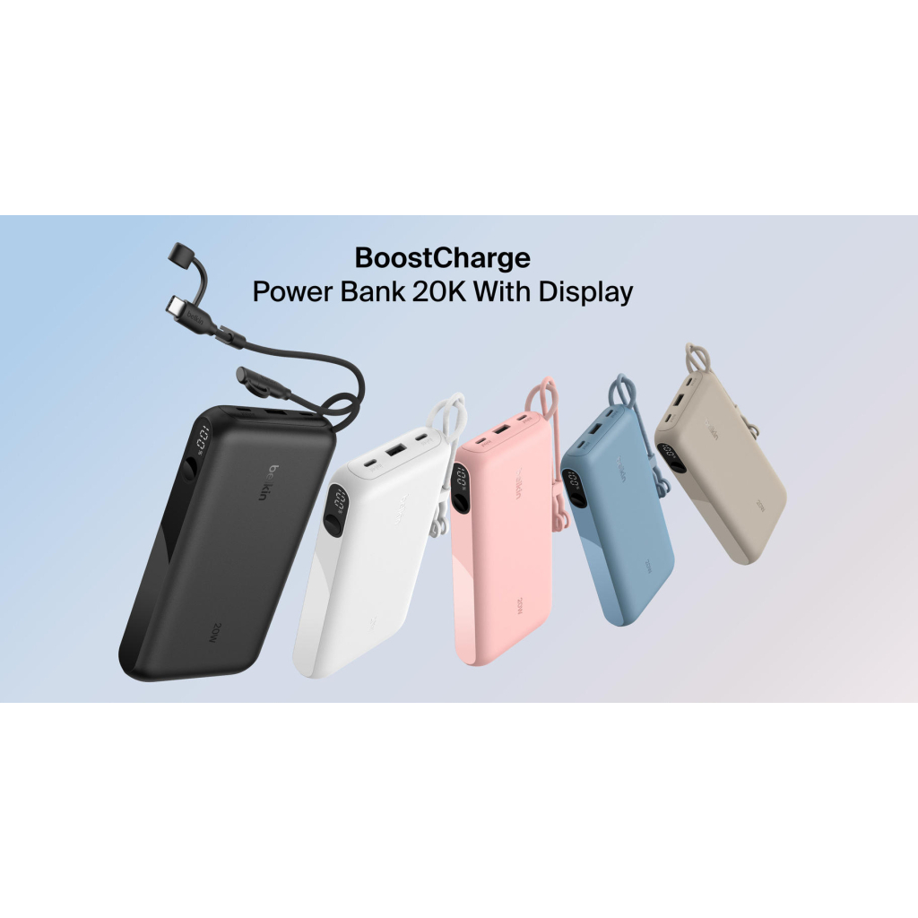 Повербанк Belkin 20000mAh, 20W Black (BPB028HQBK) Повербанк Belkin 20000mAh, 20W Black (BPB028HQBK)