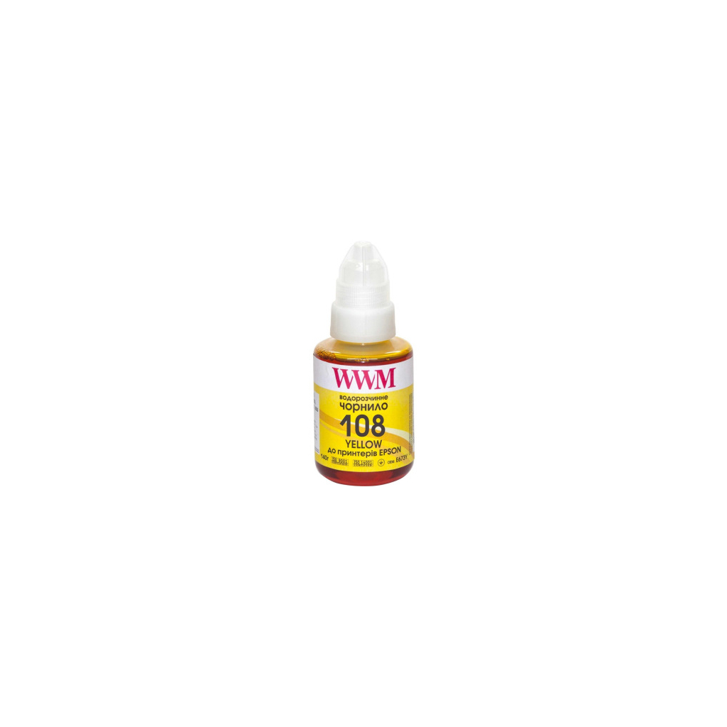 Чорнило WWM Epson L8050/L18050 140г Yellow KeyLock (E108Y)