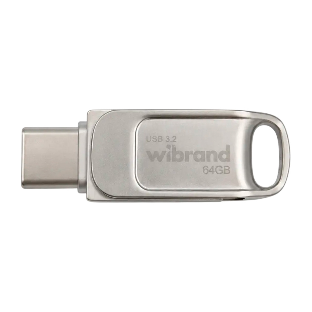 USB флеш накопичувач Wibrand 64GB Bee Silver USB 3.2/Type-C (WI3.2TC/BE64TC039S)