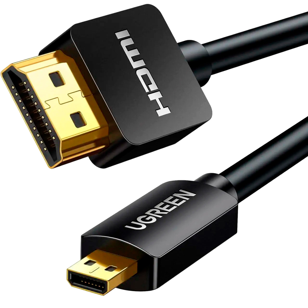 Кабель мультимедійний HDMI M to HDMI micro M 1.0m 4K HD127 black Ugreen (30148) Кабель мультимедійний HDMI M to HDMI micro M 1.0m 4K HD127 black Ugreen (30148)