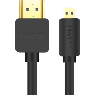 Кабель мультимедійний HDMI M to HDMI micro M 1.0m 4K HD127 black Ugreen (30148)