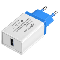 Зарядний пристрій XoKo QC-100 1 USB, Qualcom 3.0, 3.5A Blue (QC-100-BL)