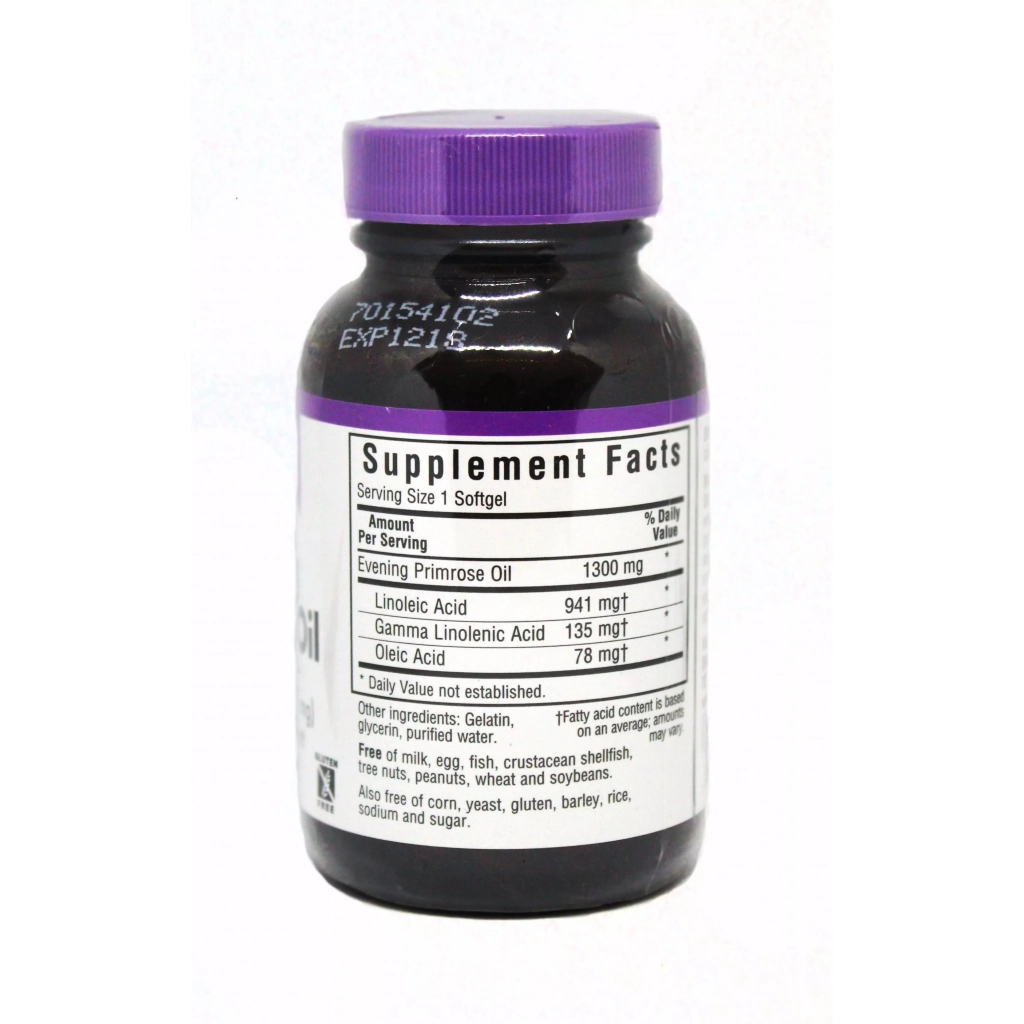 Трави Bluebonnet Nutrition Масло Примули Вечірньої 1300мг, 30 желатинових капсул (BLB0920)