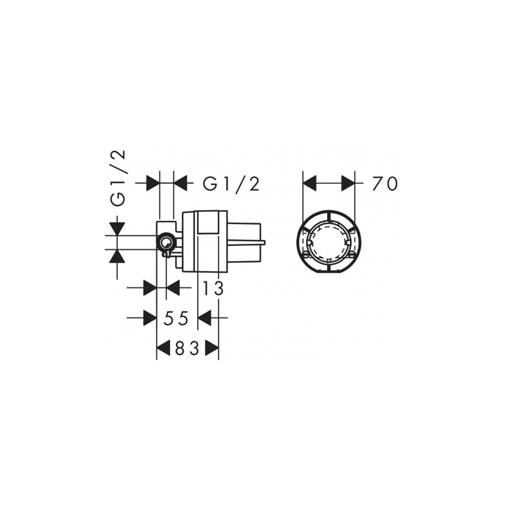 Прихована частина змішувача Hansgrohe 13620180