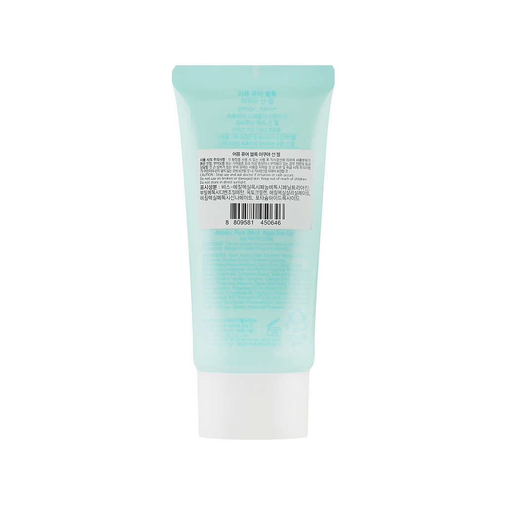 Засіб від засмаги A'pieu Pure Block Aqua Sun Gel SPF50+/Pa+++ 50 мл (8809581450646)