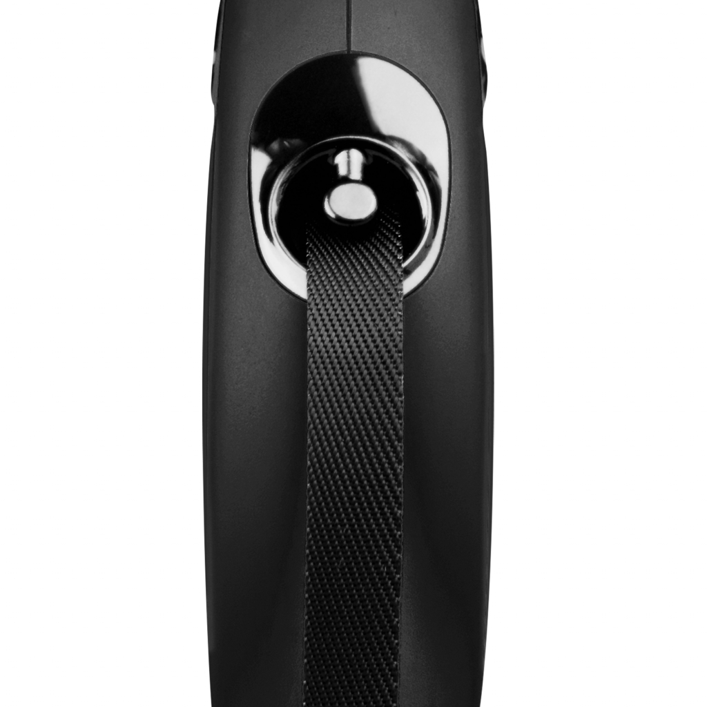 Повідець для собак Flexi New Classic M стрічка 5 м (чорний) (4000498032220)