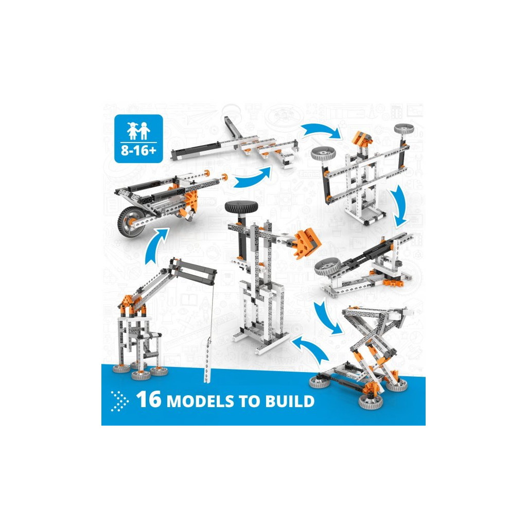 Конструктор Engino Stem Механіка: Важелі і Зчеплення (STEM01) Конструктор Engino Stem Механіка: Важелі і Зчеплення (STEM01)