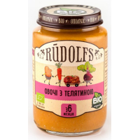 Children's puree Rudolfs Veal with vegetables 190 g (4751017940235)
