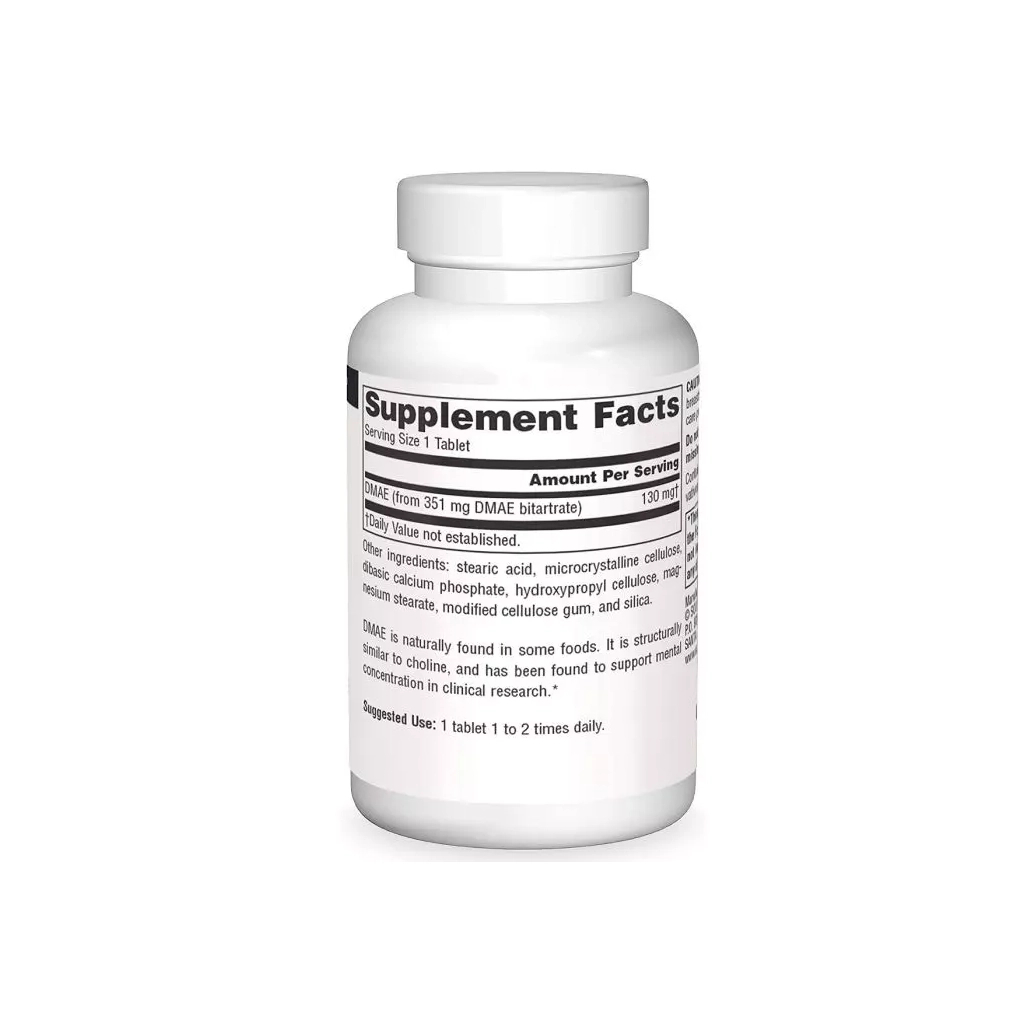 Амінокислота Source Naturals Диметиламіноетанол, 130 мг, DMAE, 50 таблеток (SN0621) Амінокислота Source Naturals Диметиламіноетанол, 130 мг, DMAE, 50 таблеток (SN0621)