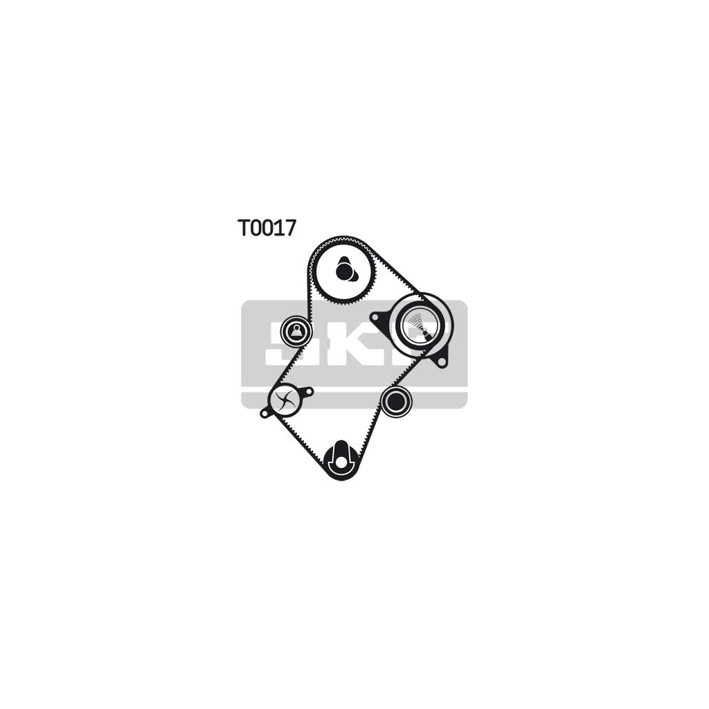 Комплект ременя ГРМ з помпой SKF VKMC 03241