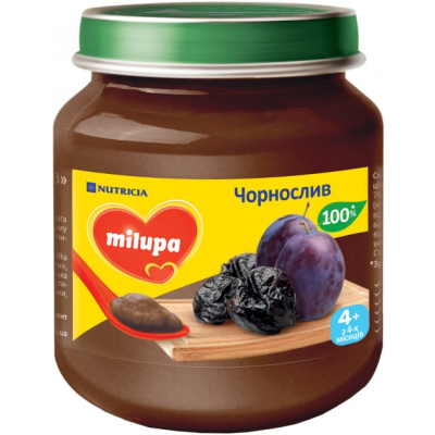 Дитяче пюре Milupa Чорнослив з 4 місяців 125 г (5900852051395)