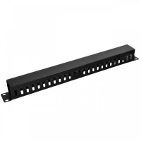 Cable organizer 19" 1U perforated, 44mm Kingda (KD-CM-10)