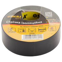 Ізоляційна стрічка Sigma ПВХ чорна 0.13мм*19мм*10м Premium (8411601)