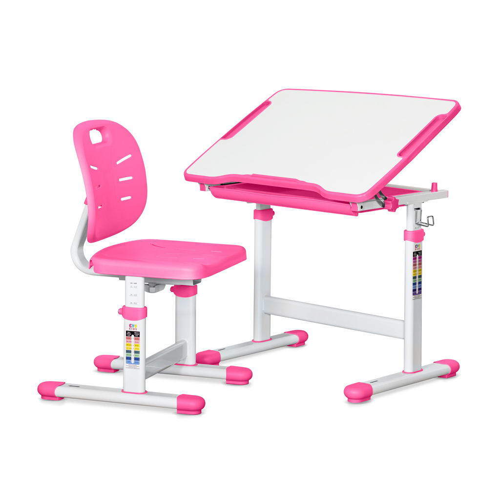 Парта зі стільцем Evo-kids Pink (Evo-06 Ergo PN)