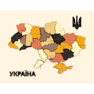 Набір для творчості Rosa Talent Мапа України 3D кольори металіки 30.5х37.5 см (4823098532521)
