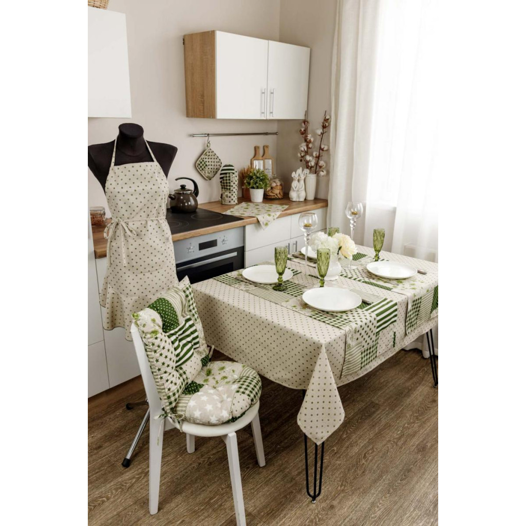 Скатертина Прованс Горох зелений Господиня 120х136 см (4823093451049) Скатертина Прованс Горох зелений Господиня 120х136 см (4823093451049)