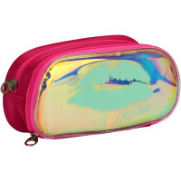 Cool For School pencil case 2 compartments neon with pompom Blue (CF6618-blue)
