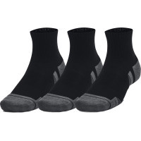 Socks Under Armor 1379528-001 Performance Cotton 3 pairs Qtr black LG (196883994236)