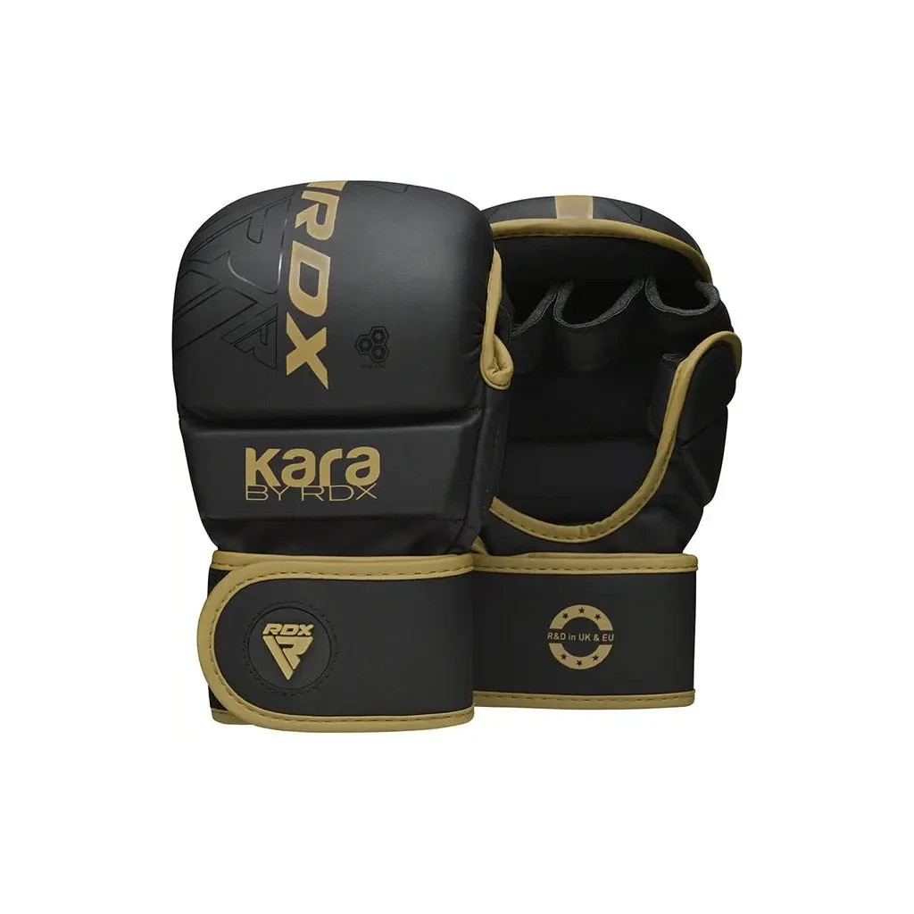 Рукавички для MMA RDX F6 Kara Matte Golden Plus S/M (GSR-F6MGL-S/M+)