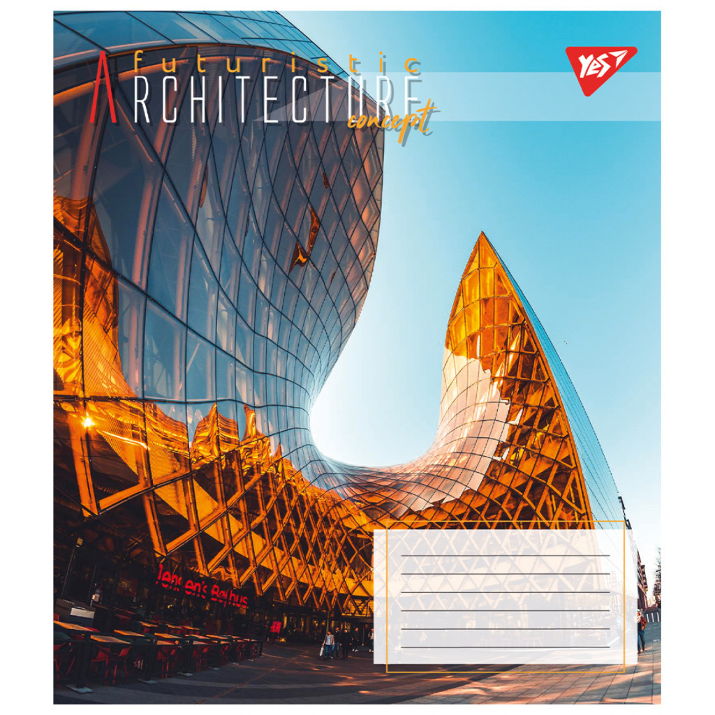 Зошит Yes Futuristic architecture 48 аркушів клітинка (767108)