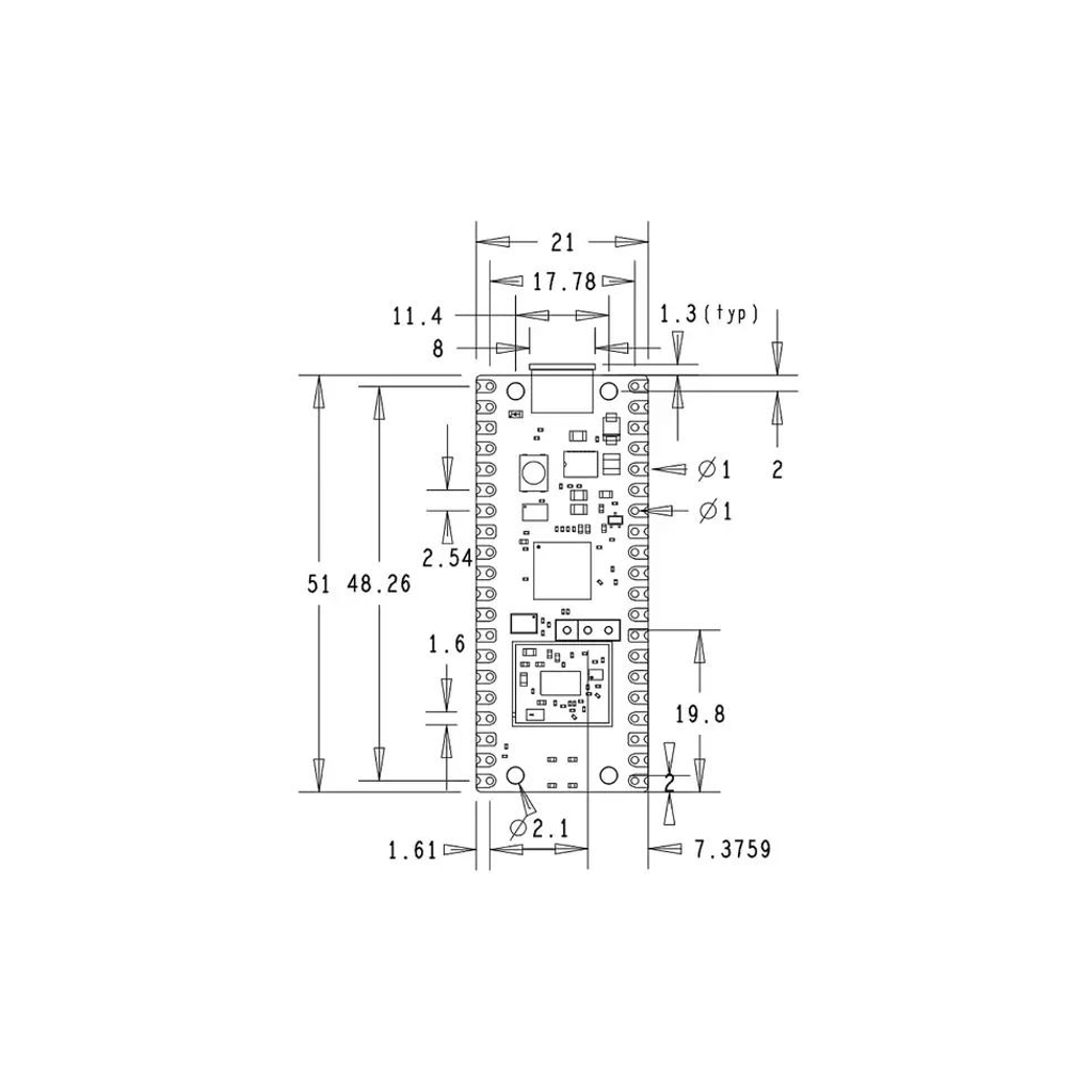 Додаткове обладнання для Мікро ПК Raspberry Pi Мікроконтролер Raspberry Pi Pico W (SC0918) (SC0918)